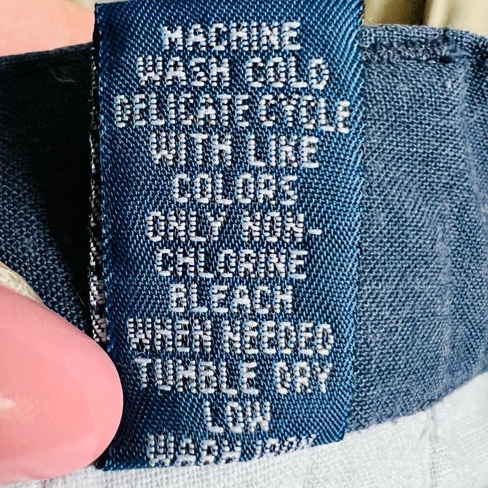 VINTAGE 90s Y2K Navy Blue High Rise Wide Leg Bermuda Short Cottagecore Granny 12 - Picture 8 of 11